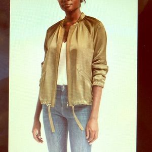 Banana Republic green Satin Bomber Jacket  small